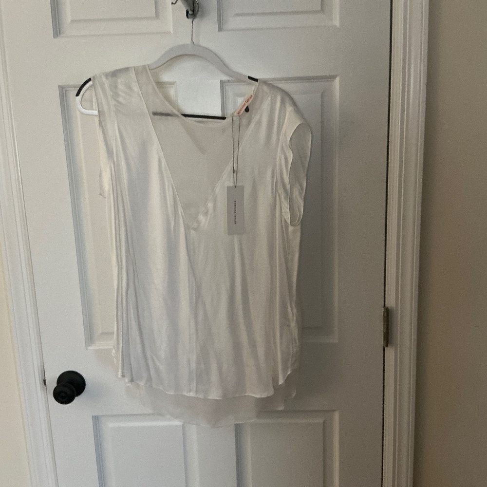 Rebecca Taylor Sea Salt sleeveless blouse new with tags
